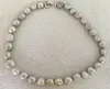 Chains Gorgeous 11-12mm South Sea Natural Baroque Grey Pearl Necklace 18inch