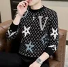 Suéteres masculinos Luxo para novo suéter de malha de malha Designer de lã Graphic Streetwear Casual Jumper Men Roupos