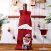 Decorações de Natal Capa de garrafa de vinho Xmas Papai Noel