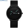 bayan kol saati CRRJU New Mens Women Watches Luxury Sport Ultrathin Wrist Watch Men039s Fashion Casual Date Watch Gift Clock245012606