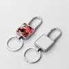 DIY Sublimation فارغة Carabiner مفاتيح مفاتيح سبيكة Square Designer Keychain Silver Plated Lover Car Key Ring for Woman Man Homivir Family Hildrict Jewelry Gift