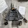 Ensembles de vêtements Automne Filles Plaid Set Hiver Pull de mode pour enfants Enfant en bas âge deux pièces enfants à manches longues vêtements décontractés 221028