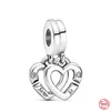 Charms Europe 925 Sterling Sier Family Charm Fit Pandora Original Bracelet Jewelry Pendant Boy Girl Sparkling Mom Bead Sisters Dangl Smtbr