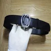 Fashion designer belt gold silver bronze black buckle black leather belts box241m