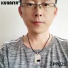 Kunafir 가죽 체인 2.0mm 스테인레스 스틸 목걸이 패션 쥬얼리 ZPP025