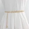 Belts Dress Thin Belt Metal Waist Chain Ladies Fashion Hip High Gold Silver Narrow Thick Tassel Crystal Diamond