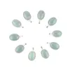 Natural Stone Pendants Oval Bead Aventurine Dingle Pendant For Necklace Jewelry Making Popul￤ra N3331