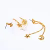 Dangle Earrings 2022 Gold Color Star Moon Long Tassel For Women Wedding Gifts Girls Jewelry