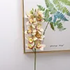 Decoratieve bloemen 10heads cymbidium dansen orchidee kunstmatig huis woonkamer bloemen arrangement decor bruiloft feest plant muur materiaal