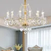 Ljuskronor American Metal Candle Crystal Chandelier Golden vardagsrum sovrum restauranglampa el internet caf￩ dekoration