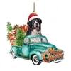 Рождественские украшения 1 шт. Подвесная деревянная окрашенная многократная собака Список собак.