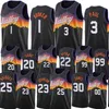 The Valley Basketball Maglie Uomo Devin Booker Chris Paul DeAndre Ayton Mikal Bridges City Jersey edition Black Cameron Johnson Wear