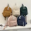 Backpack Fashion Corduroy Women Backpacks For Teenager Girls Student School Bag Striped Female Shoulder Travel Bags