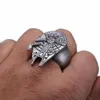 Cluster Rings War Star Classic Jedi Symbol Metal Alloy Figure Movie Punk Jewelry for Women Men Gifts Storlek 9