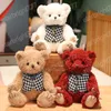 30cm ours en peluche poupées en peluche avec gilet ours mignon jouets en peluche décoration de mariage enfant amant anniversaire cadeau de noël