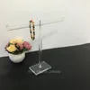 Jewelry Pouches Acrylic T-Bar Tall Display Stand Necklace Organizer Shelf