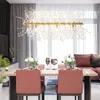 Kroonluchters moderne led kristal kroonluchter licht hangende lamp paardenbloem verlichting voor eetkamerdecoratie