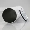 미국 스톡 25pc/카톤 스테인레스 스틸 절연 텀블러 20oz 뚜껑 밀짚 커피 승화 머그 삽입 된 스트레이트 블랭크 흰색 컵