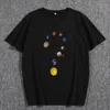 Men's T Shirts Summer Casual Short Sleeve Graphic T-shirt Planets Question Mark Print Fashion Male Clothes Men Daily Loose O-Neck Tee Top