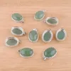 Natural Stone Pendants Oval Bead Aventurine Dingle Pendant For Necklace Jewelry Making Popul￤ra N3331