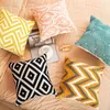 Pillow Home Decoration Geometry Cover Ethnic Style Canvas Square Embroidery For Sofa Bed