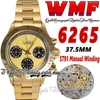 Пол Ньюман ST91 Ручной хронограф Mens Menship Watch WMF WM6265 1967 Редкий винтажный 18K Желтый золото желтый черный шрифт