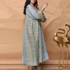 Etnik Giyim Ramazan Müslüman Kaftan Abaya Elbise Kadın Dubai 2022 Zarif önlükler Afrika Maxi artı Boubou Robe Djellaba Femme