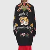 2023 Kerst Vrouwen Jassen Runway Designer Cartoon Borduren Trui Vest Vrouwen Lange Mouw Gebreide Jas Vrouwelijke Herfst Winter Kleding