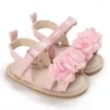 Eerste wandelaars babymeisjes zomerschoenen niet-slip bloemen peuters geboren sandalen