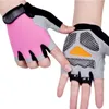 Rowerowe rękawiczki na pół palec drukowane urocze antypoślizgowe mężczyźni przeciw łaskawe kobiety oddychające anty-sportowe bi