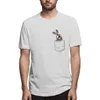 Camisetas para hombres marr￳n en el bolsillo 2022 moda de verano patr￳n de impresi￳n 3d tendencia de manga corta camiseta casual