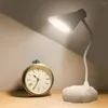 Bordslampor LED -skrivbordslampa 3 -l￤gen Vikning av USB -laddningsbara ￶gonskyddande ber￶ringskontroll nattljus