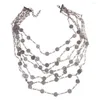 Choker DiLiCa Fashion Multi-layer Chain Necklace Women Vintage Bib Statement Necklaces Jewelry