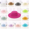 Шляпа с широкими краями женщины MticoLor Fedora Porkpie Hat Floopy Church Derby Panama Cap осень зимняя капля доставка 2022 Smtpf