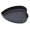 Bakeware Tools Accessories Pie Tart Pan Mögel borttagbar botten kaka godis bakverk verktyg hjärtformad vågsformar