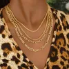 Choker Goud Kleur Punk Metaal Mode Dames Multi-lagen Verklaring Ketting