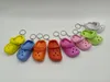 8 couleurs pantoufle chaussures porte-clés accessoires Minin trou chaussures porte-clés mode sac à dos bijoux pendentif cadeau