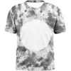 Sublimation Blank Graffiti Tshirt Top Tees Polyester Sport Clothing Spring Summer Street Men/Women Streetwear for Customized b1030