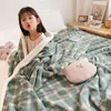 Blankets 1Pcs Double Layer Thickened Lamb Wool Blanket Small Fresh Lunch Banket Autumn And Winter Warm Car Multi-Function