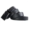 Cintos de negócios de moda Belt Belt Solid Color IMitation Leather Automatic Buckle Trend Youth Wear Formal de 120cm
