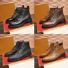 Herren-Designer-Stiefel, Rindsleder, Chelsea-Stiefel, für den Außenbereich, dicker Boden, mittellanger Stiefel, niedriger Absatz, Schnürung, runde Zehen, Herrenschuhe, Größe 38–45