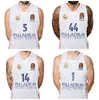 Baskılı Basketbol Baloncesto 14 Gabriel Deck Jersey Liga A 22 Walter Tavares 28 Guerschon Yabusele 12 Petr Cornelie 23 Sergio Llull 13 Dzanan Musa Lacivert Beyaz