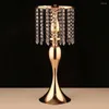 Titulares de vela Stainlee Steel Gold Silver Flowers Holder com Tassel Candlestick mesa de mesa ornamento em casa decorações de casamento presente