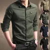 Men's Casual Shirts Soft Long Sleeve Single-breasted Men Shirt Wear Resistant Cotton Blend Business All-Match Slim-fitting Summer 2022