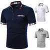 Men's Polos Short Sleeved Polo Shirt Contrast Color T-shirt Casual Street Clothes Fashion Top Novelty In Summer