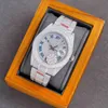 Klassiek horloge Heren volledige diamanten horloges Automatisch mechanisch polshorloge 40 mm Horloges Saffier roestvrijstalen band Levensduur Waterdicht