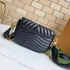 Bolsos de noche Bolso de hombro de moda New Wave Bolsos de cuerpo cruzado de cuero genuino Twin Set Bolso de mano Presbicia Mini paquete Multi Pochette Lady