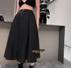 Saia de moda feminina combinando tendência de náilon triângulo invertido saias de designer de alta qualidade vestidos femininos preto cor tamanho S-L