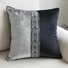 Pillow European Luxury Case Black Geometric Decorative Throw Cover Sofa Car Velvet Fabric Home Decor 45x45