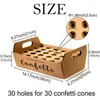 Presentf￶rpackning Stylish Box Kraft Paper Cone Boxes Wedding Decor Confetti Holder Frame Tray